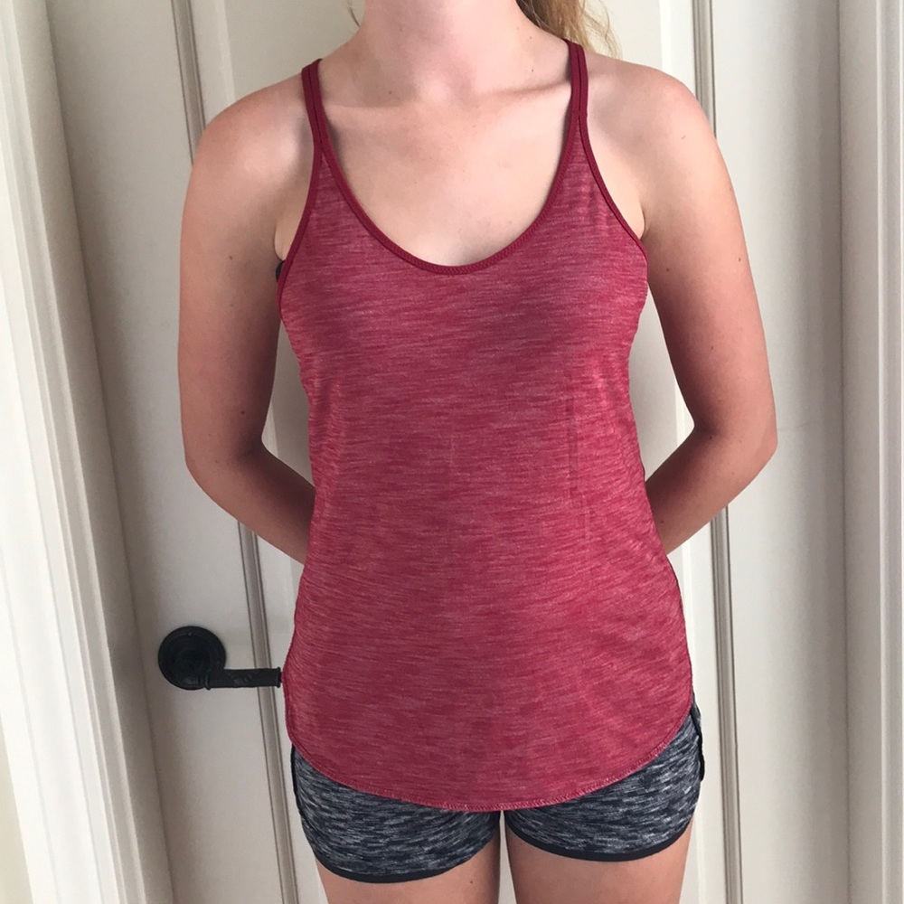 LuluLemon maroon work out top